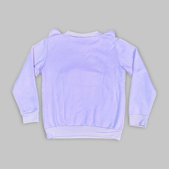 Loucuc Purple Cat Face Sweatshirt with Zipper Mouth – Size XL - Picture 2 of 4